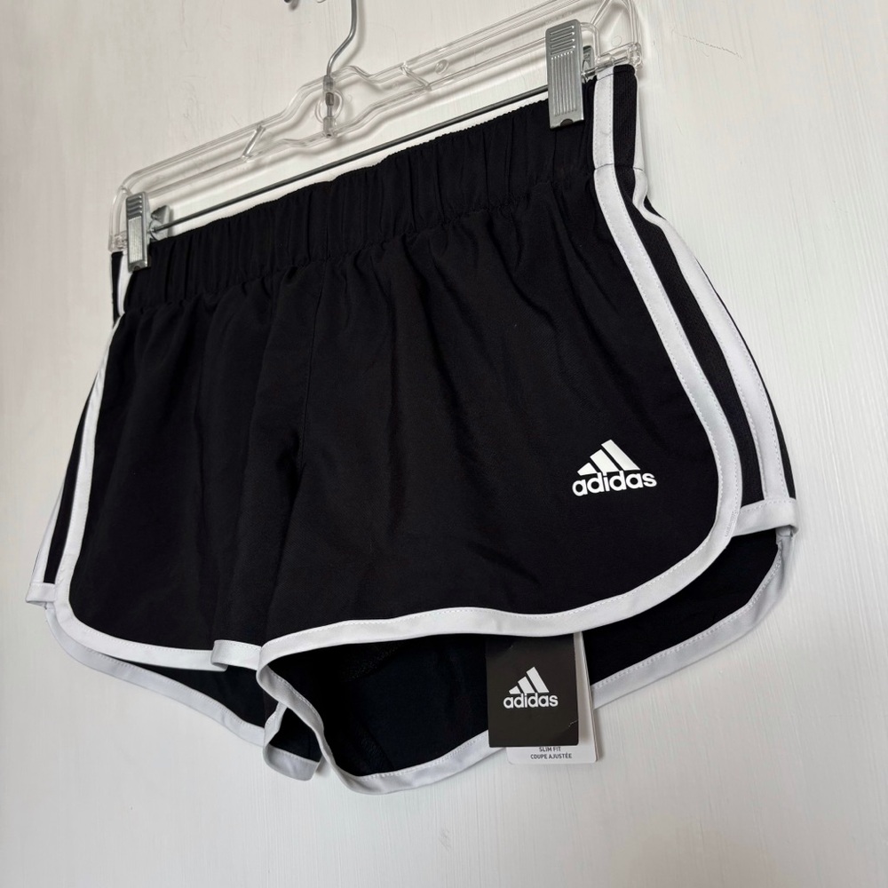 Adidas M10 Icon Woven Shorts 3” Inseam Size XS NEW Black White Running Active - Picture 2 of 15
